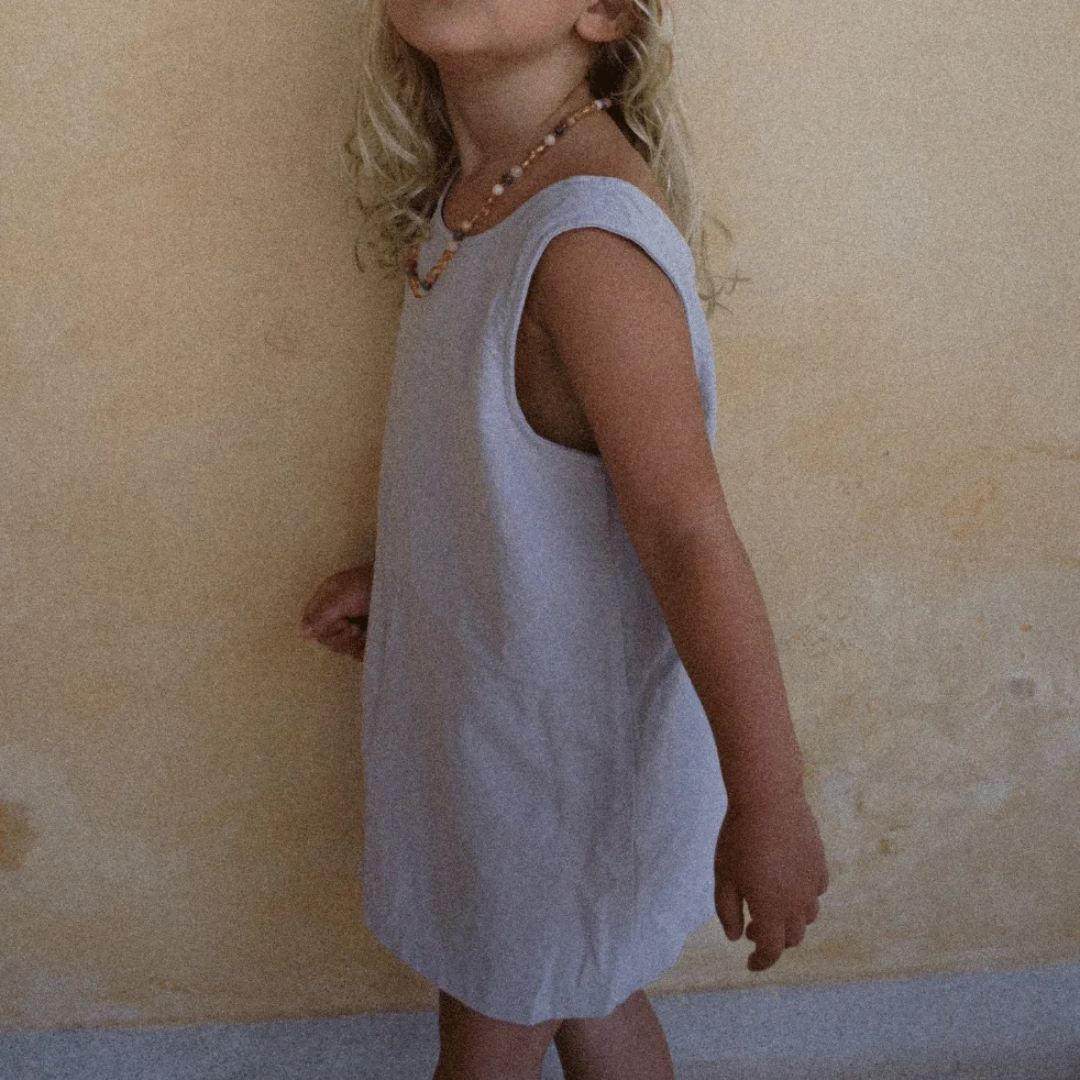 Tothemoon ☾ -  Ziggy dress - V-shaped back - 100% Cotton - Handmade in Holland