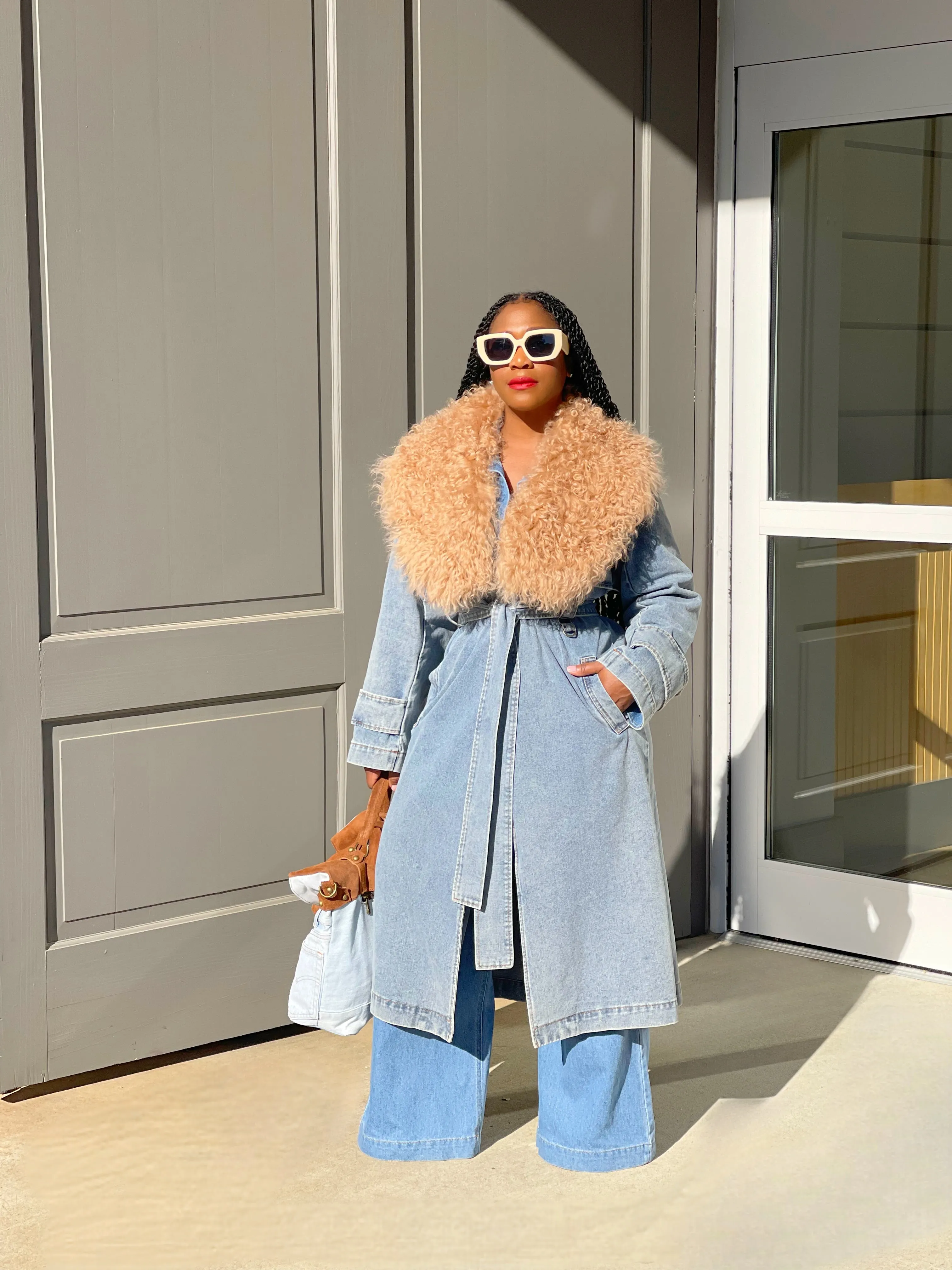 Traci Denim Trench