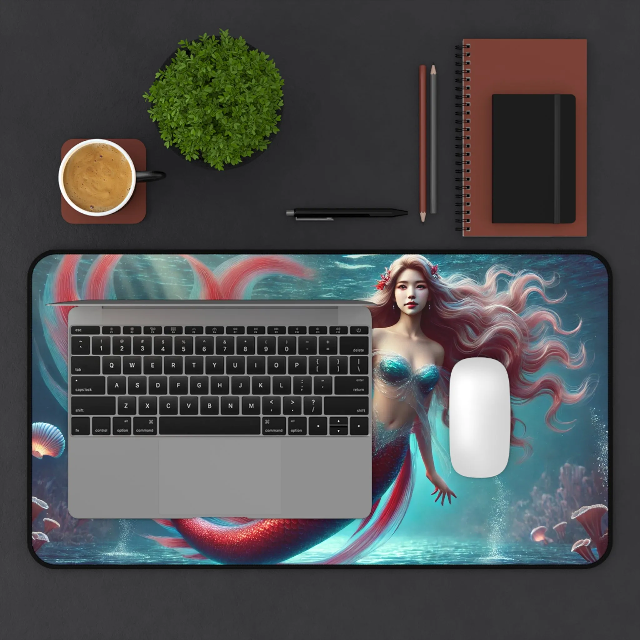 Tropical Goddess: Vibrant Mermaid Computer Pad