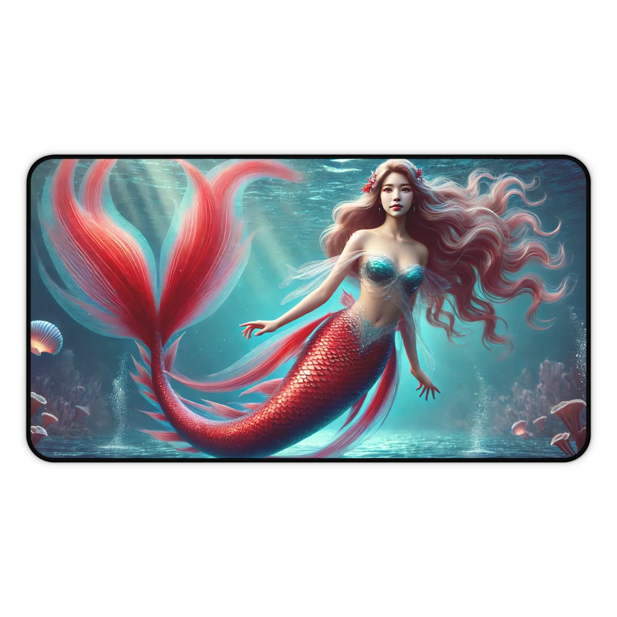 Tropical Goddess: Vibrant Mermaid Computer Pad