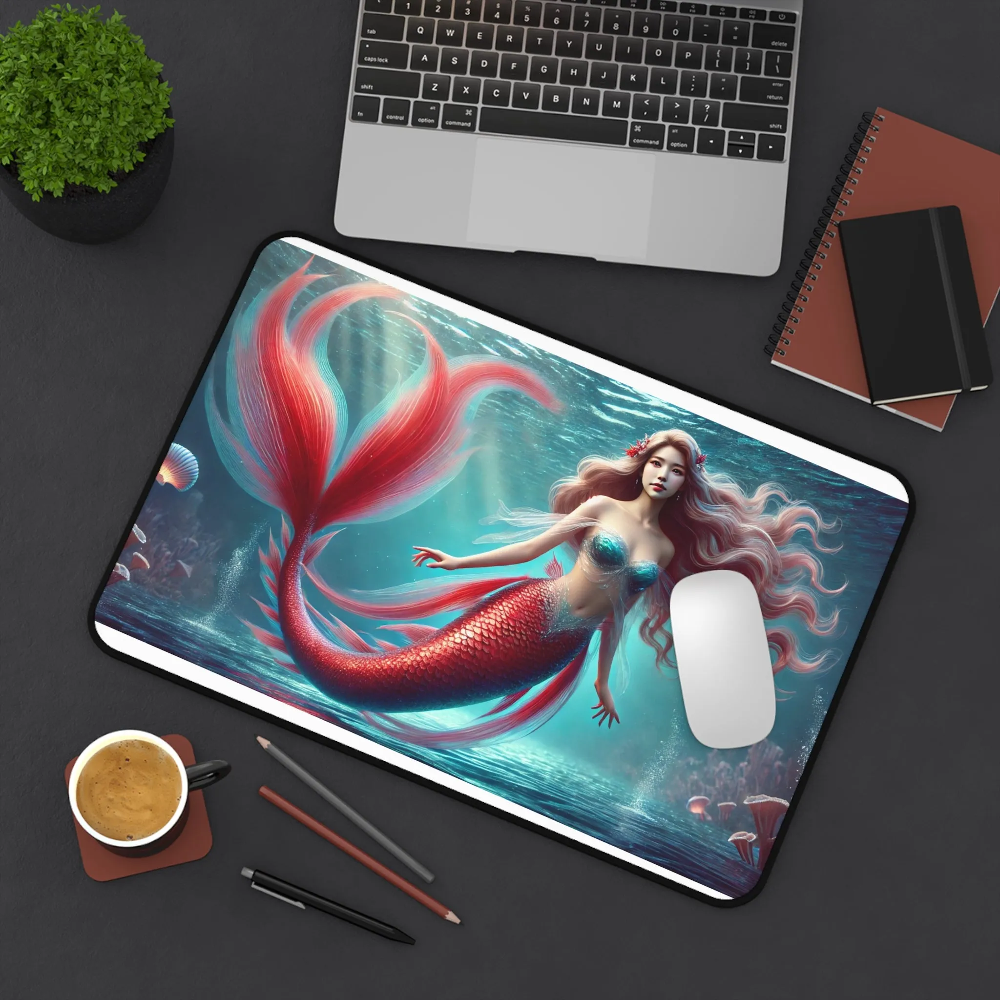 Tropical Goddess: Vibrant Mermaid Computer Pad