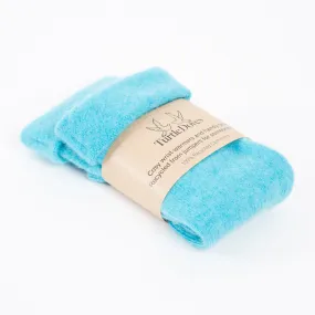 Turquoise Cashmere Fingerless Gloves