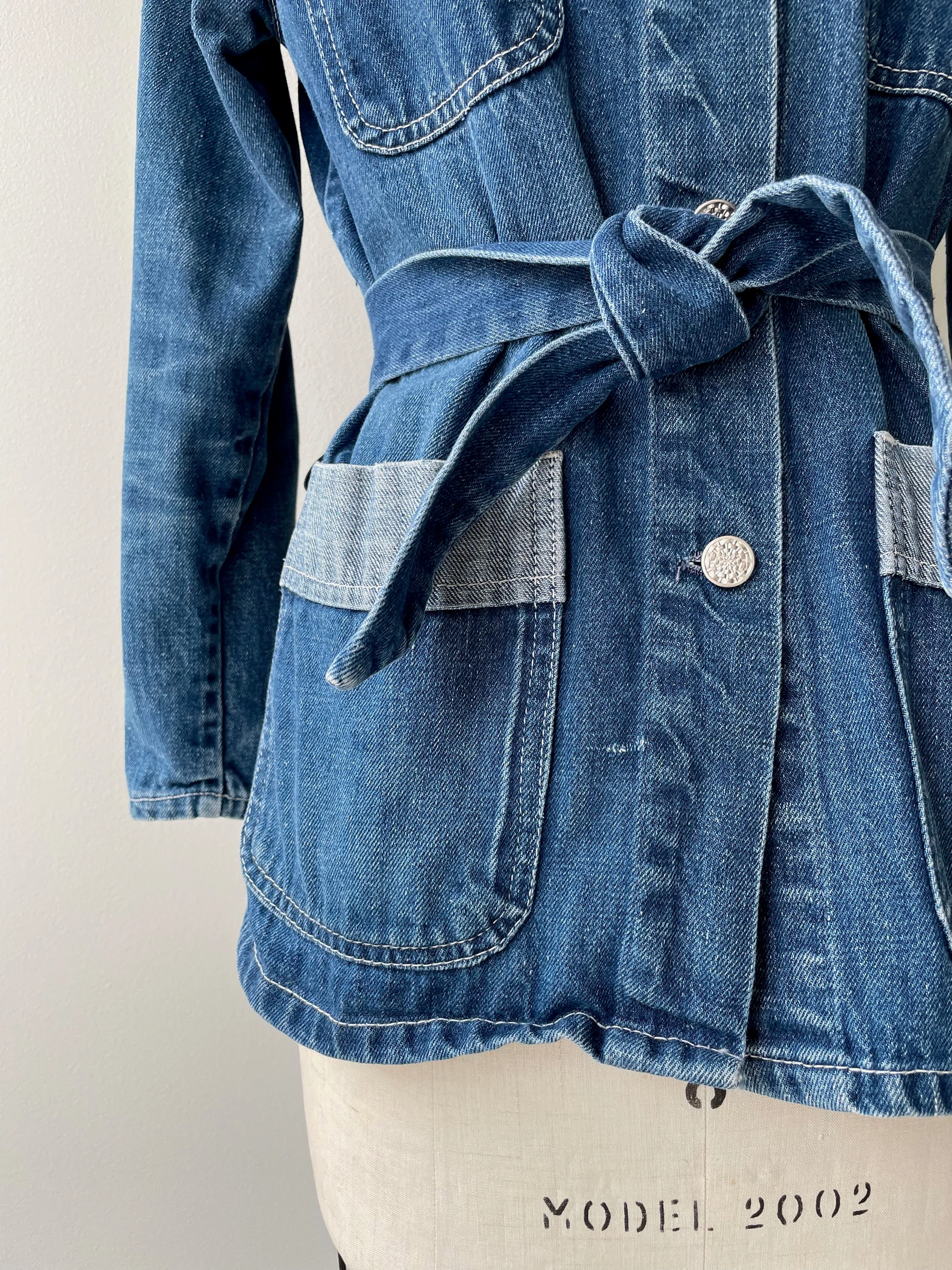 Two Tone 1970s Denim Jacket