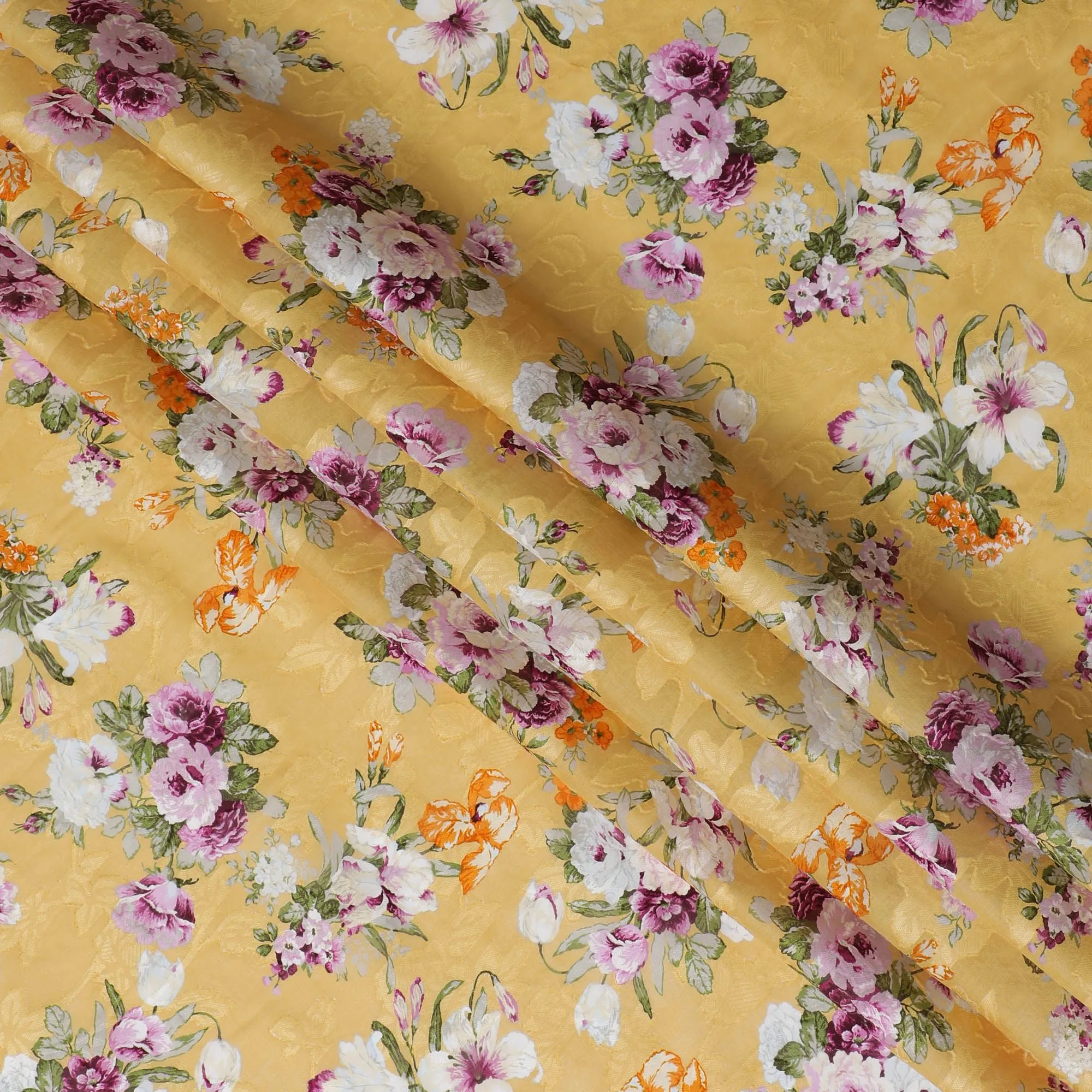 Uragiri Cotton Voile Fabric - Golden Hour Floral, 110cm Wide, Japanese Imported-D17723