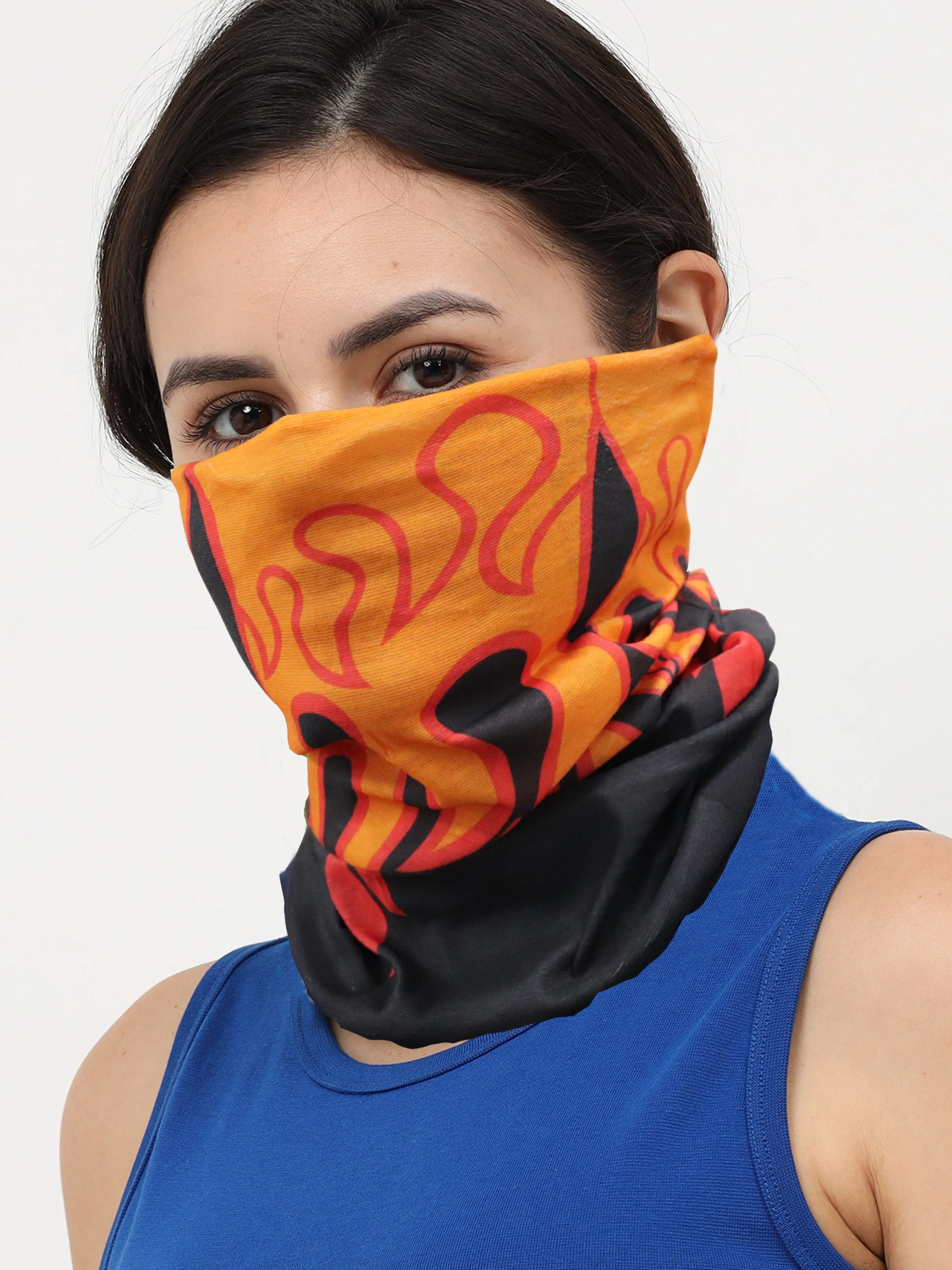 UrGear Men Women Unisex Adults and Kids Red Black Printed Bamboo Anti Microbial Multipurpose FREE SIZE Bandana Online India - urgear.