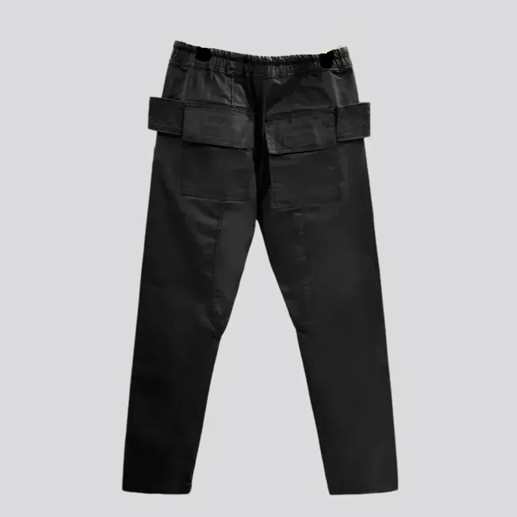 Water resistant denim joggers for men