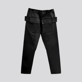 Water resistant denim joggers for men