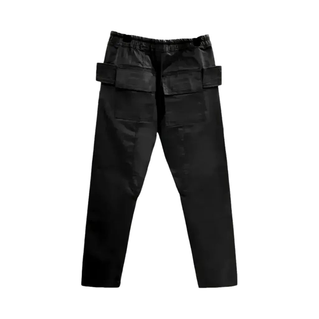 Water resistant denim joggers for men