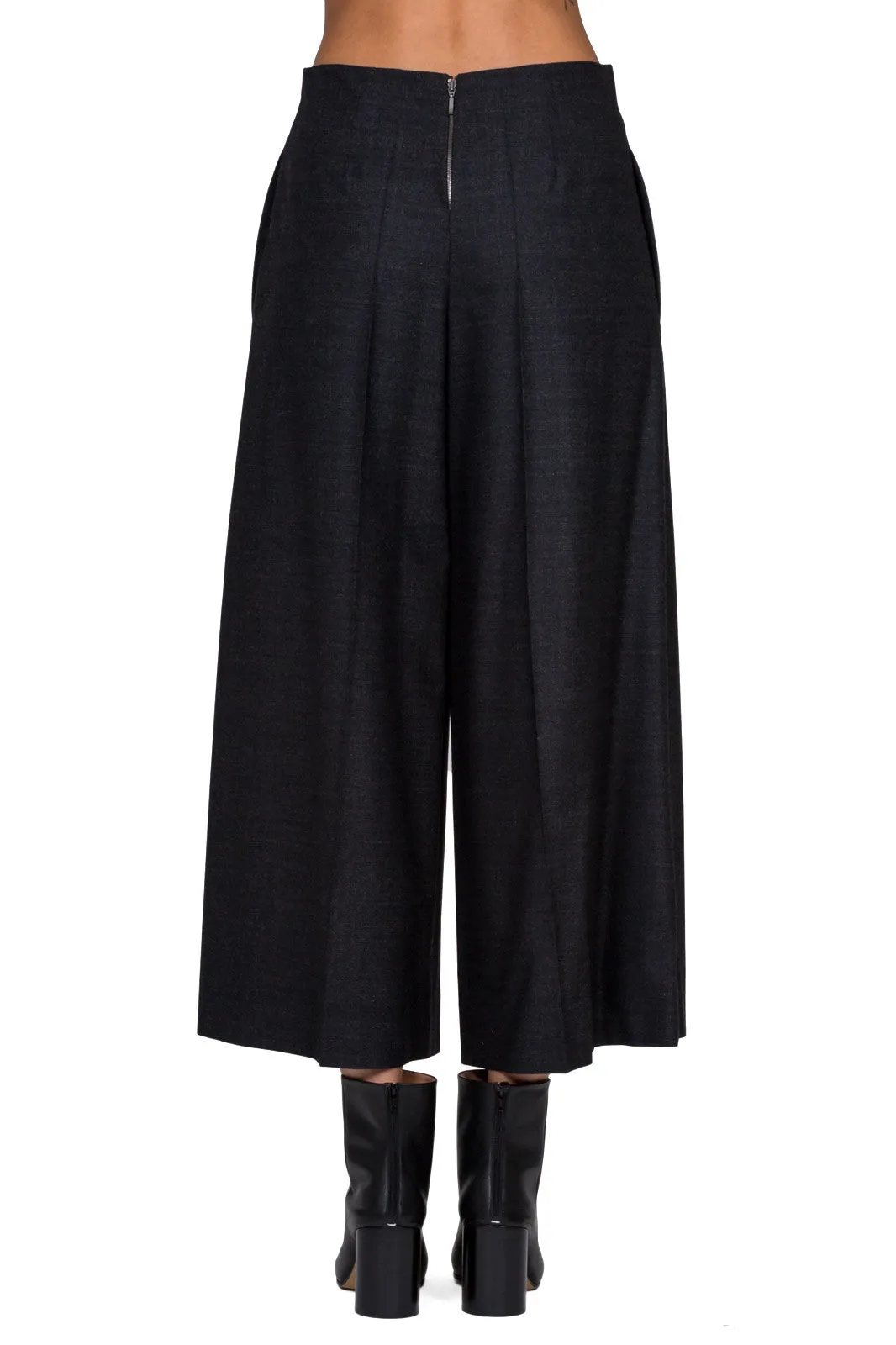 Wide Leg Cropped Trousers