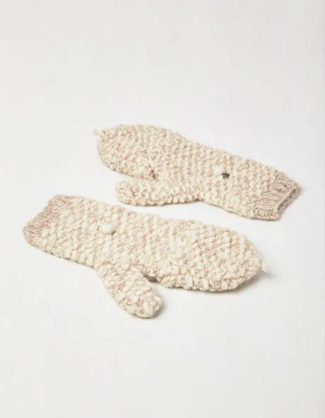 Winter White Flip Top Mittens