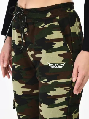 Women Dark Green Printed Joggers