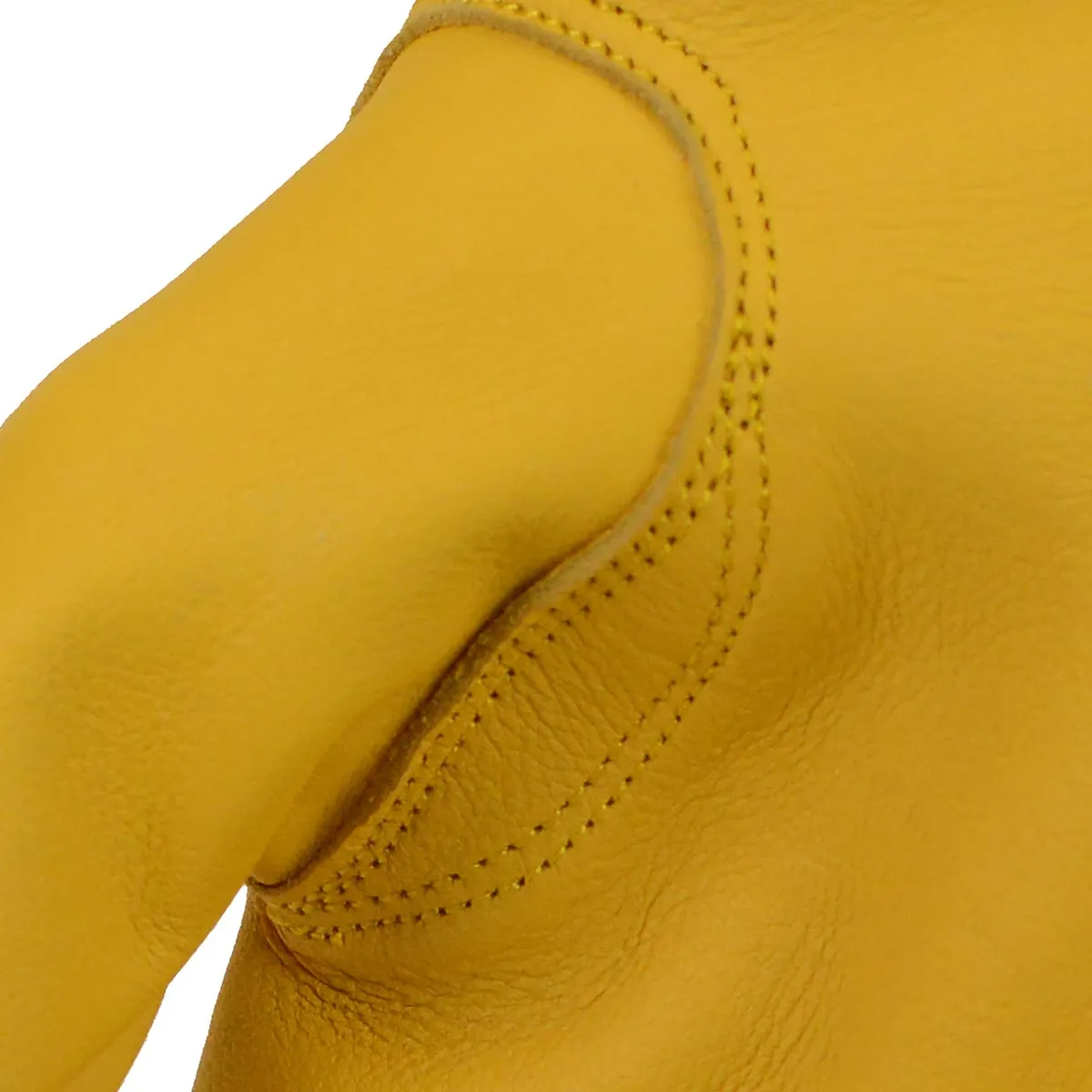 Xelement XG37550 Men's Yellow Unlined Full Grain Deerskin Gloves